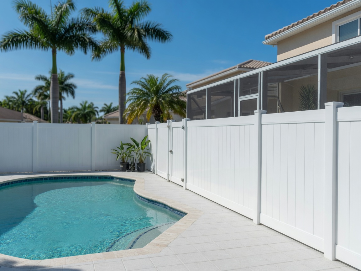 Vinyl fence installation in Central Florida